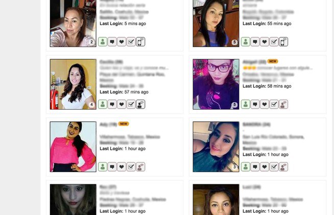 Pictures of profiles at MexicanCupid