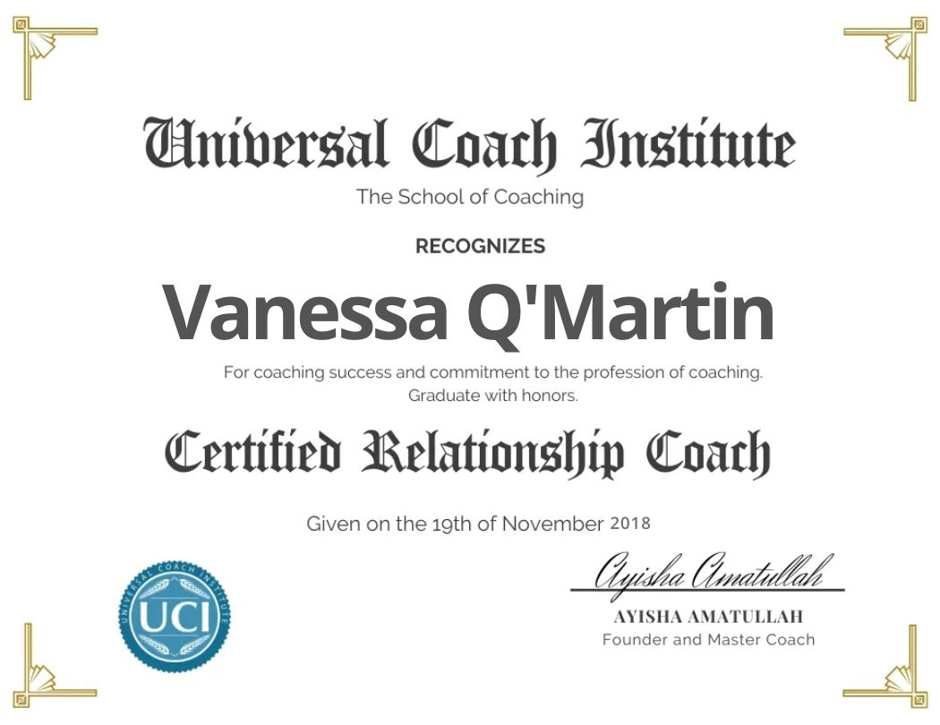 vanessa q'martin dating expert certificate
